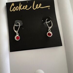 Mini Red Drop Earrings
